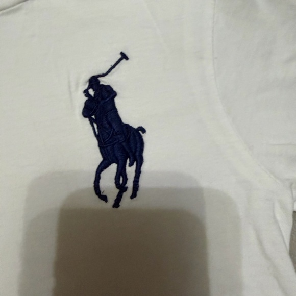 Polo by Ralph Lauren White Tee with Navy Logo - Picture 5 of 7